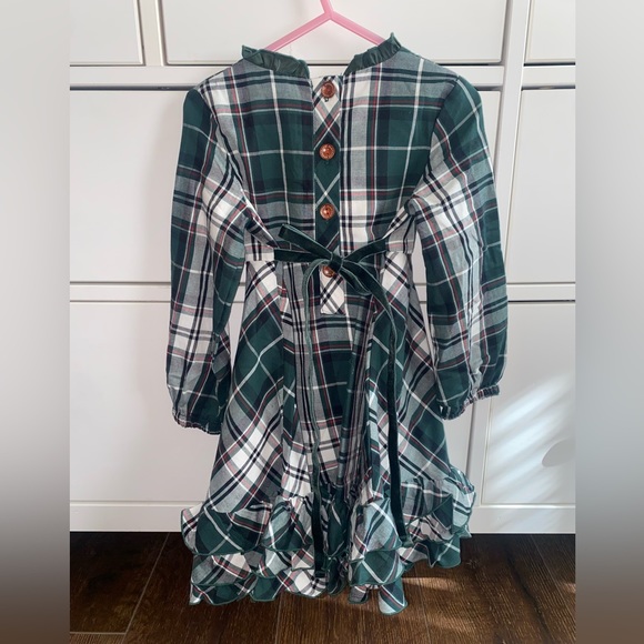 NWT Sweethoney Pine Plaid Holiday Dress- size 4t - Picture 4 of 6
